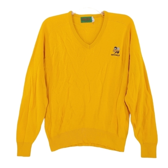 Game Day Other - VTG Game Day Sweater Mens XL Solana Designs Dallas Gold Fleece V-Neck USA Made